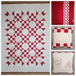 Quilt #23-02 Toyland Quilt 46" x 58" & 14" Pillow Cover Set